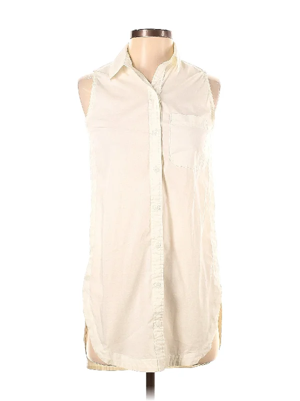 Sleeveless Button Down Shirt Bold Fashion