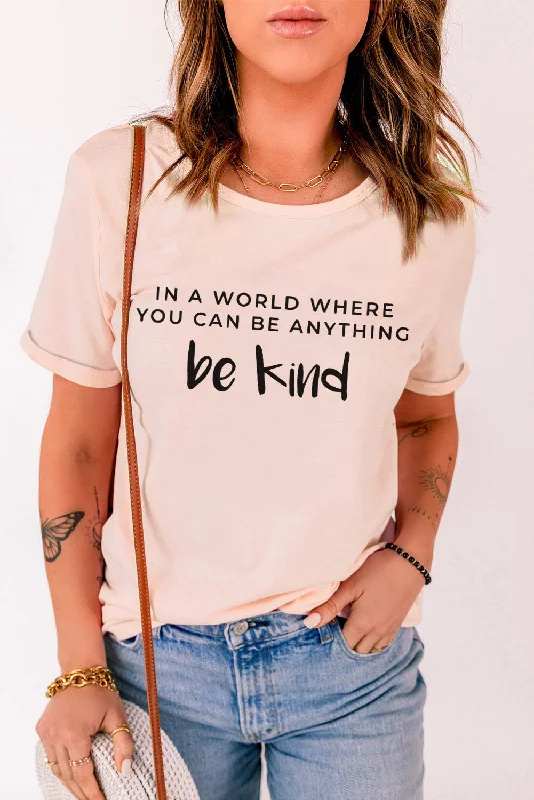 Slogan Graphic Cuffed Tee Trend Leading Collection