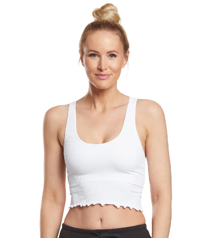 Spiritual Gangster Amor Seamless Crop Tank White Flash Sale