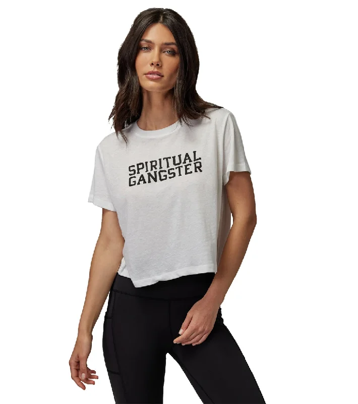 Spiritual Gangster Crop Tee Stone Luxe Women's Apparel