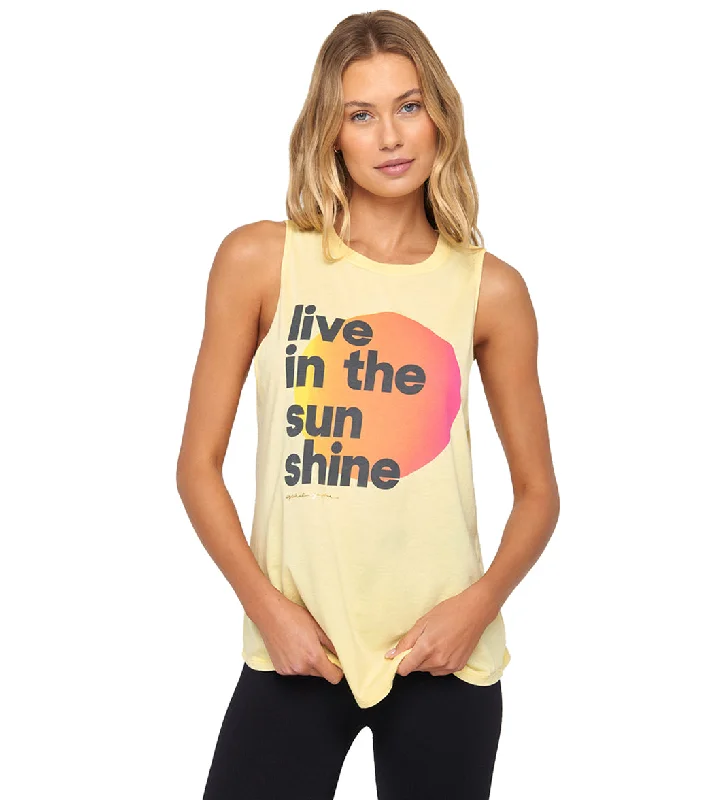 Spiritual Gangster Sunshine Jade Muscle Tank Sunlight Boho - Chic Festival - Ready Style