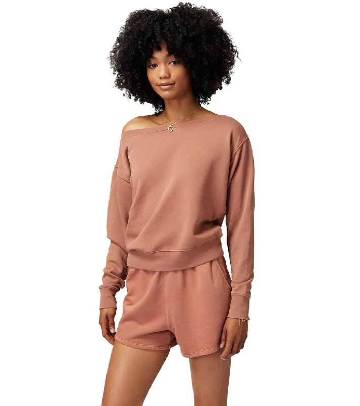 Spiritual Gangster Vida Off Shoulder Long Sleeve Top Trend Setting Threads