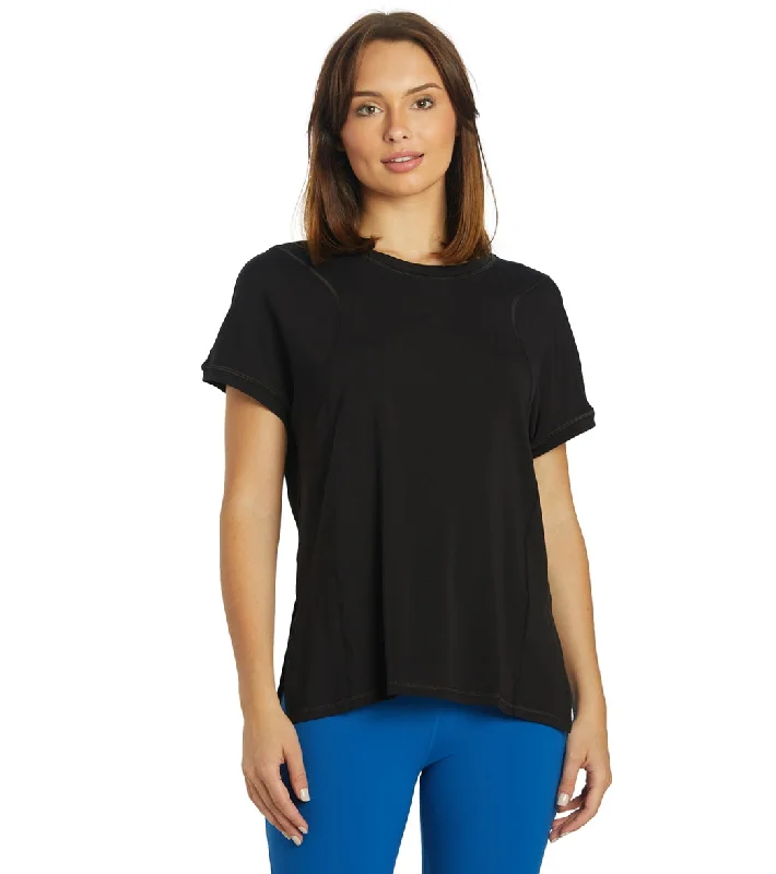 Sweaty Betty Glide Workout T-Shirt Black Style Versatile Women's Collection