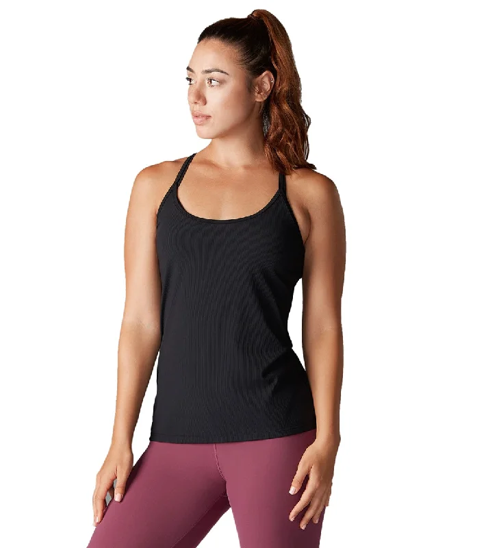 Tavi Ribbed Yoga Tank Ebony Versatile Outfits