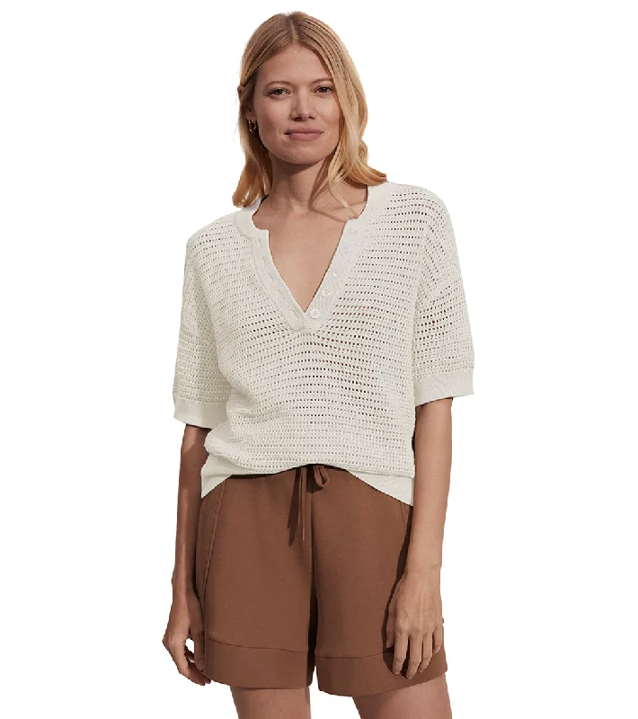 Varley Callie Knit Top Egret Athleisure Wear Special Offer