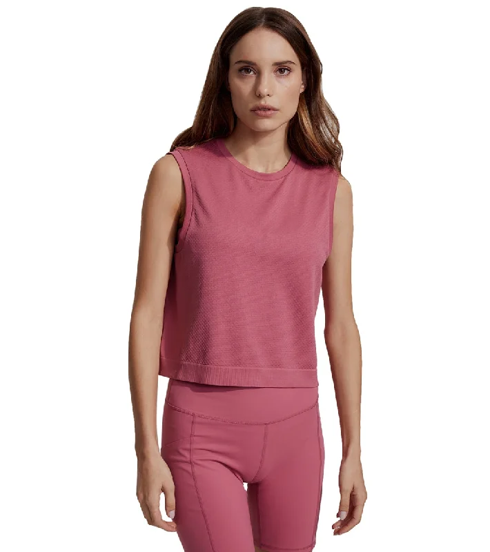 Varley Page Seamless Crop Tank Rose Wine Trending Items