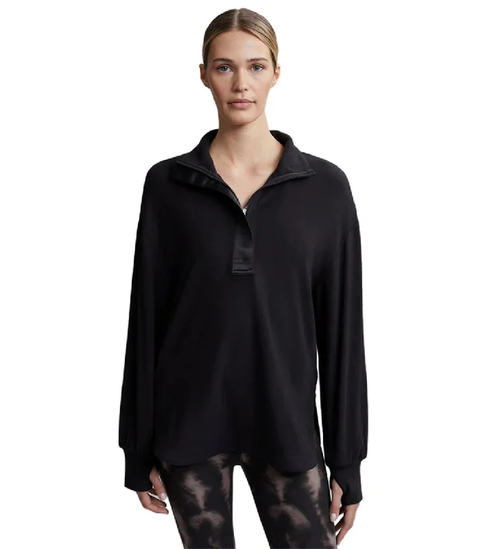 Varley Roeder Half Zip Midlayer Black Trend Setting Threads