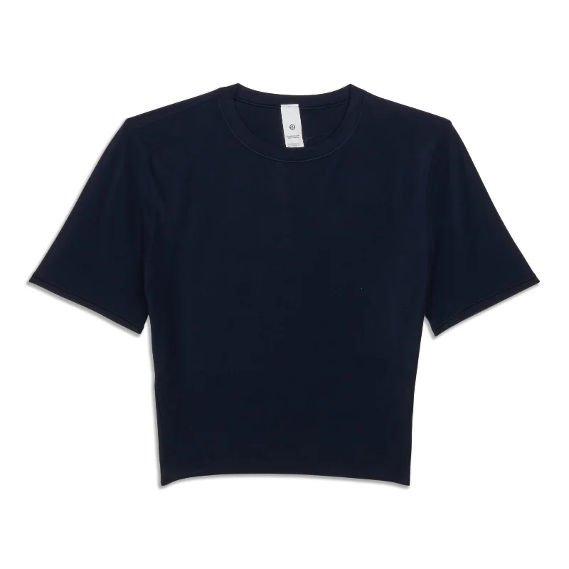 Wundermost Ultra-Soft Crewneck Cropped T-Shirt Sale Summer Deals