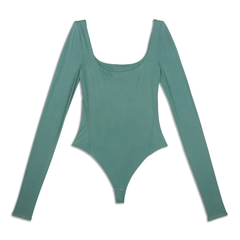 Wundermost Ultra-Soft Square-Neck Long-Sleeve Bodysuit Sale Style Beyond Borders