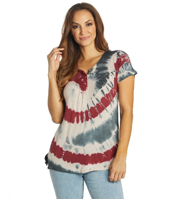 Yak & Yeti Spiral Tie Dye Loose Fit Tee Chic & Cozy Apparel