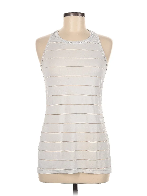 Stripe Mesh High Neck Chi Tank Wardrobe Update