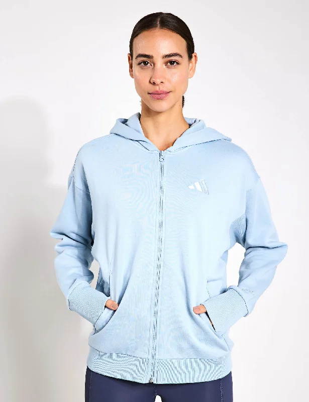 ALL SZN Fleece Full-Zip Hoodie - Wonder Blue Summer Fashion