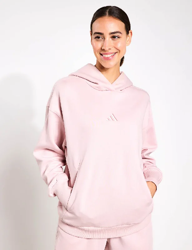 ALL SZN Fleece Loose Hoodie - Sandy Pink Trendy Street Style