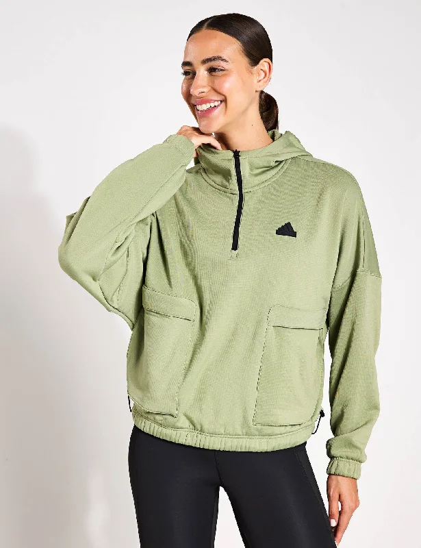 City Escape Fleece Hoodie - Tent Green Lighten Up With Nordic Styles