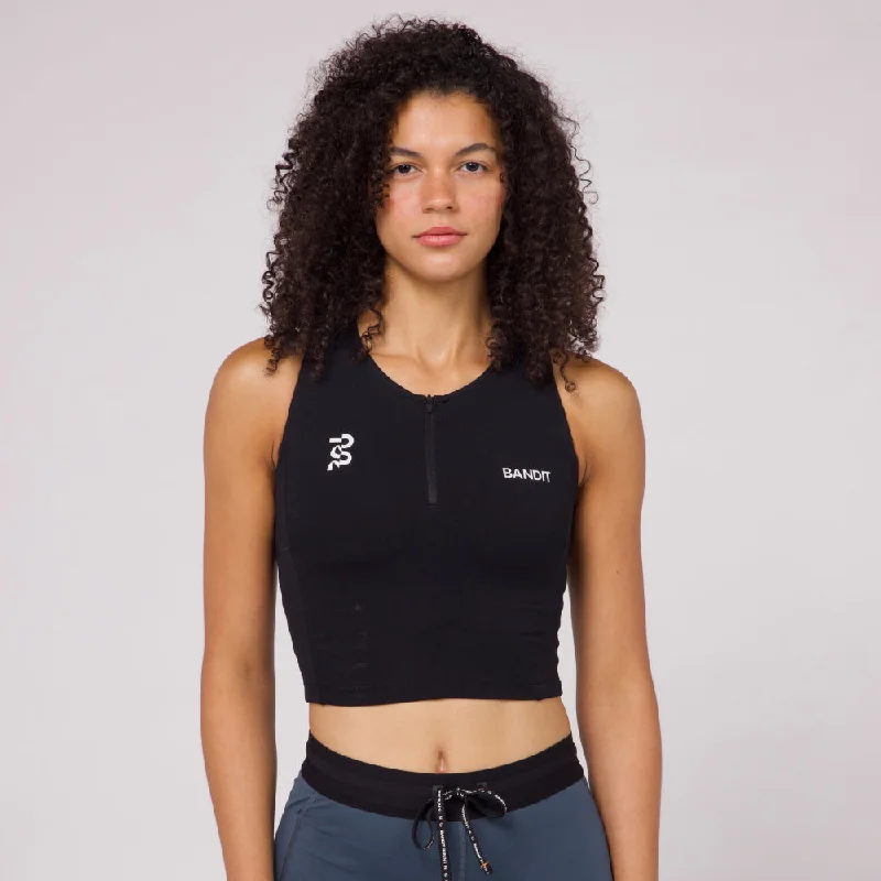 Ares Flex™ Zip Front Race Crop - Black Fashion Forward, Function First