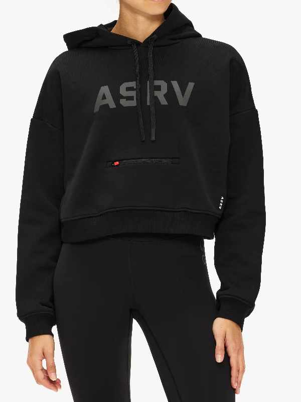 ASRV Cropped Pullover Hoodie Trendy Street Style