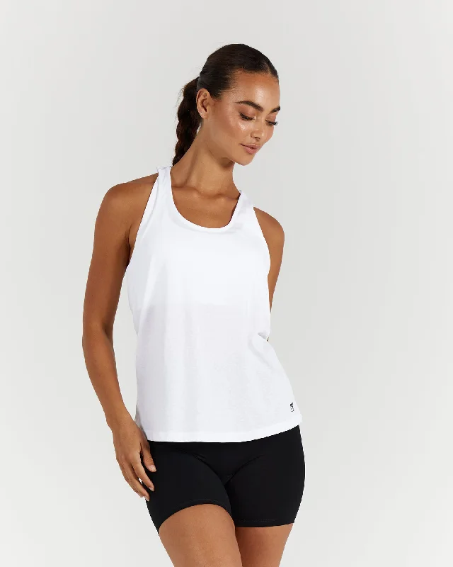 BASE RACER SINGLET - WHITE Summer Essentials