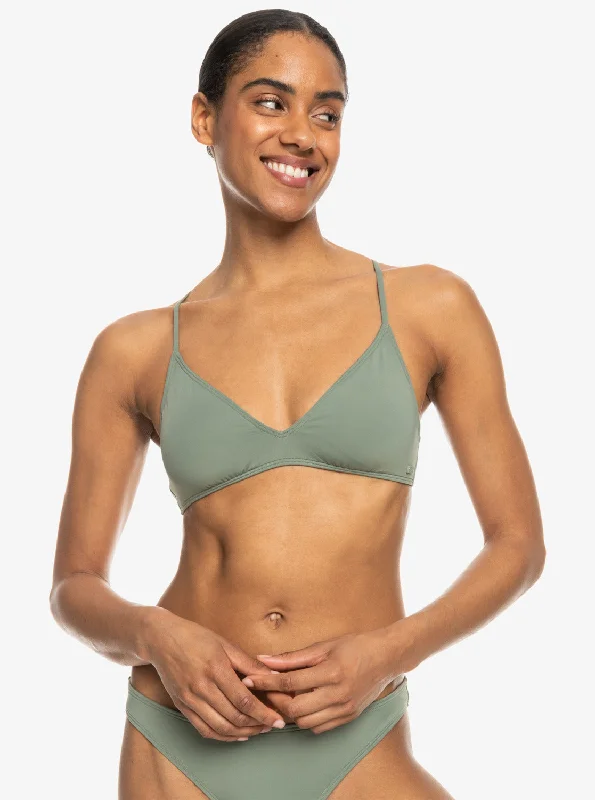 Beach Classics Athletic Triangle Bikini Top - Agave Green Casual Chic Clothing