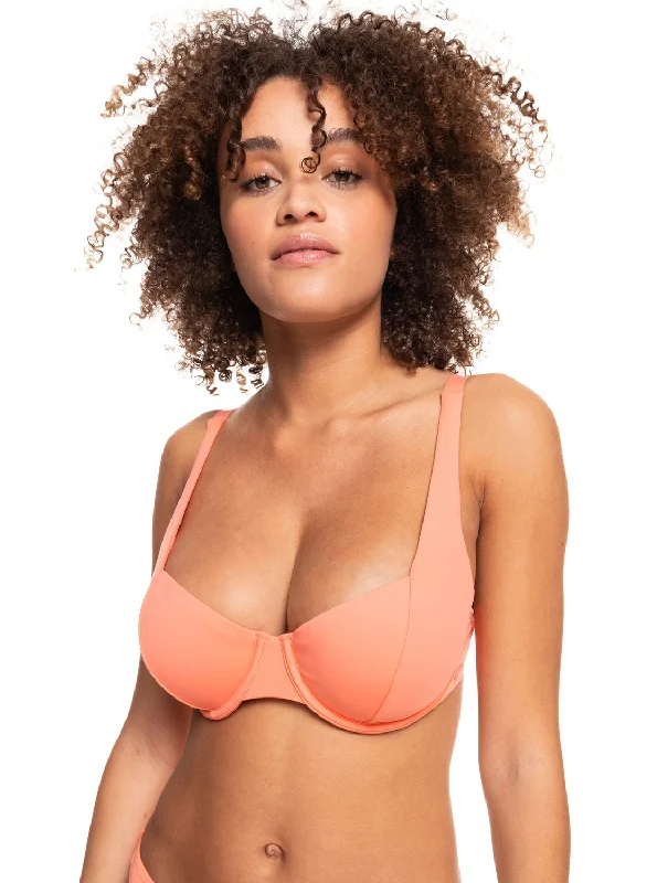 Beach Classics Underwired D-Cup Bikini Top - Fusion Coral Trendy Women's Wear