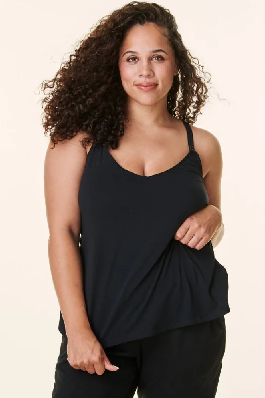 Black Bravado Drop Front Nursing Tank Pastel Styles