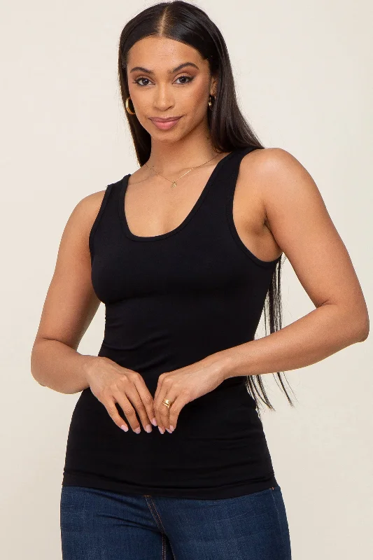 Black Seamless Tank Top Comfort Meets Fashion