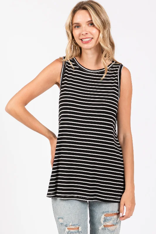 Black Striped Tank Top Redefining Women's Fashion