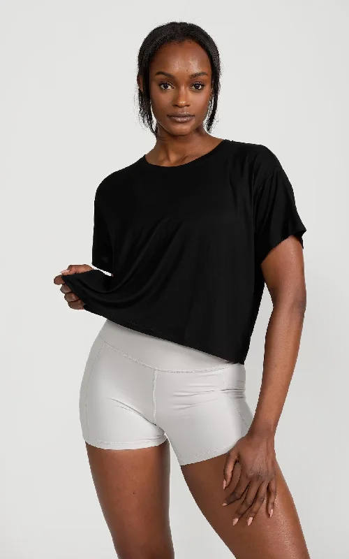 Loose-fit Crop Top in Black Best Sellers