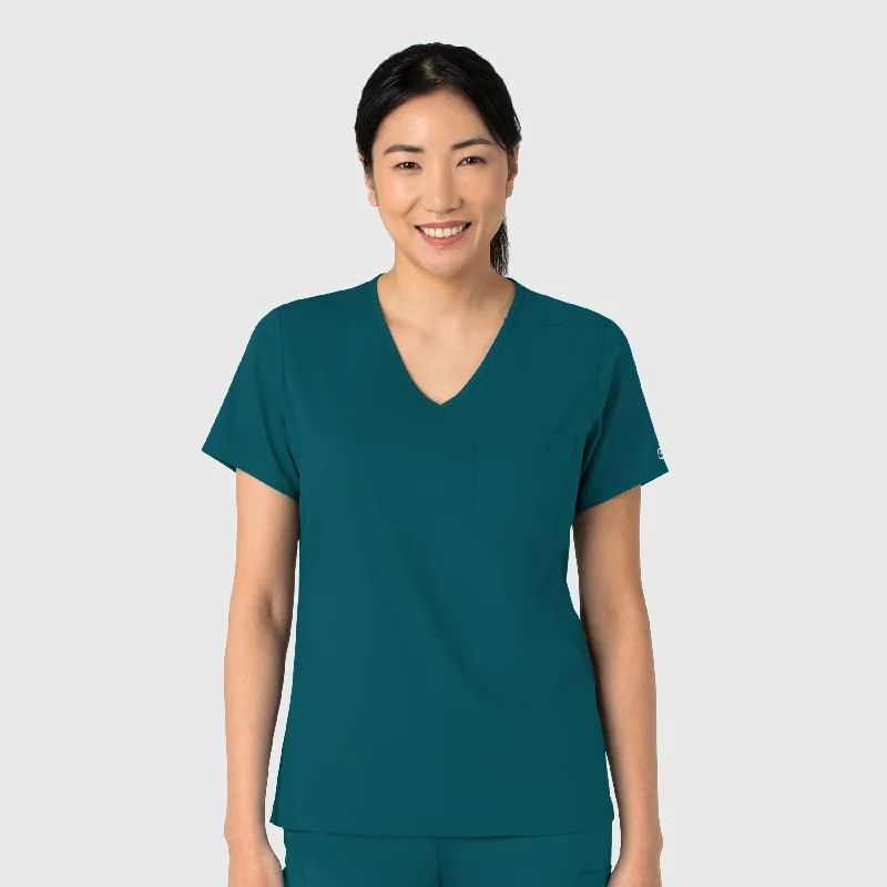 Boundless Women's Tuck-In Scrub Top - Caribbean Blue Cutting Edge Fashion