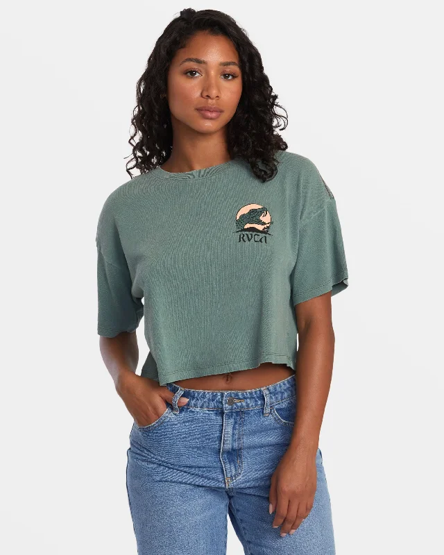 Boyfriend Crop Tee 2 Tee - Jade Top Brand Discounts