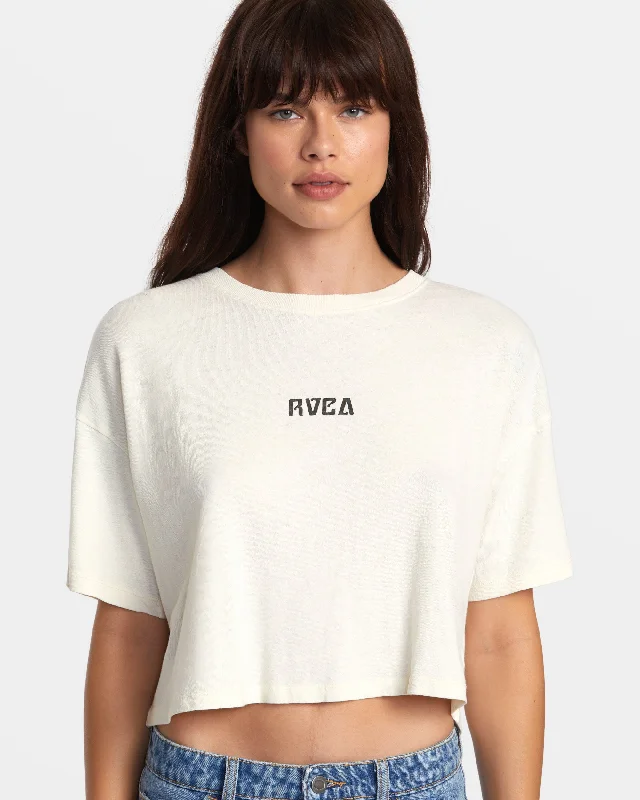 Boyfriend Crop Tee 2 Tee - Latte Trend Forward Women's Wear