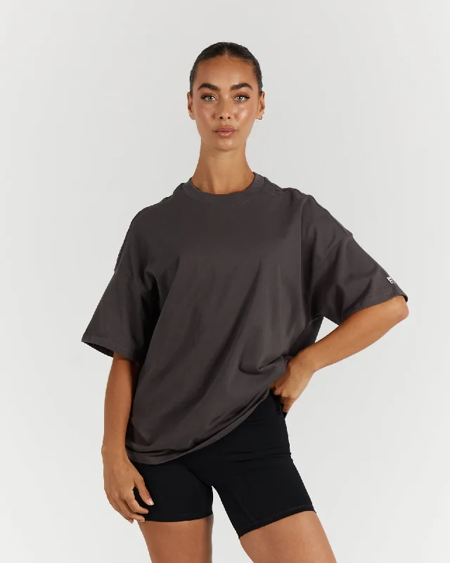 OVERSIZED TEE - CHARCOAL Parisian Effortless Chic Style