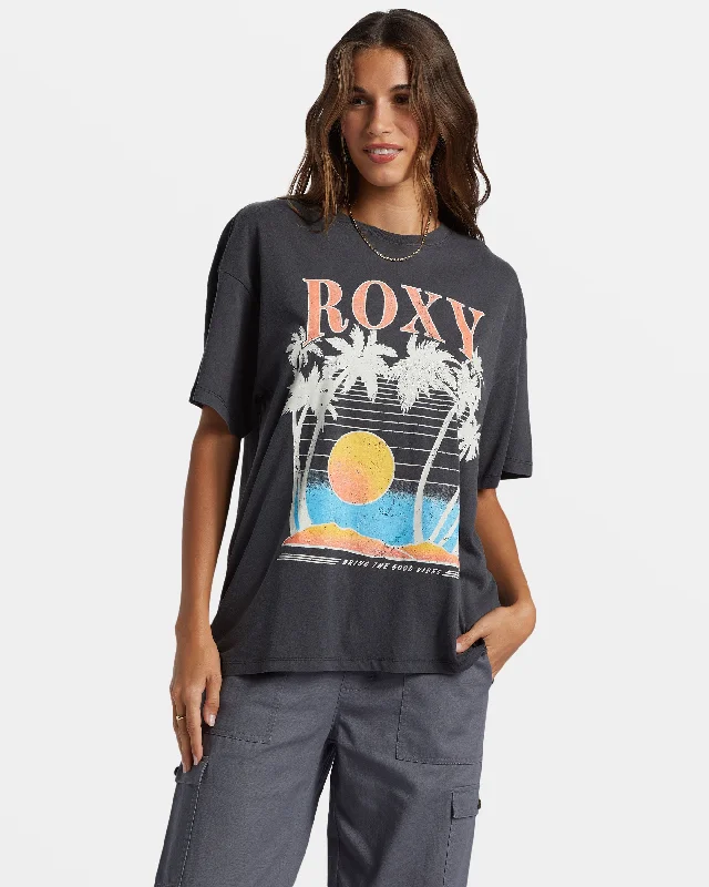 Bring The Good Vibes Oversized T-Shirt - Phantom Casual Chic