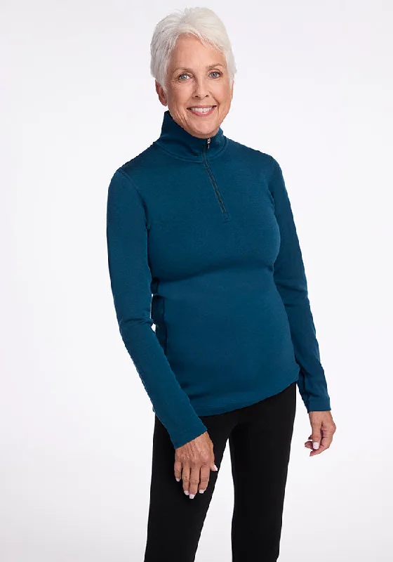 Brooke 1/4 Zip - Real Teal Fashion-Forward