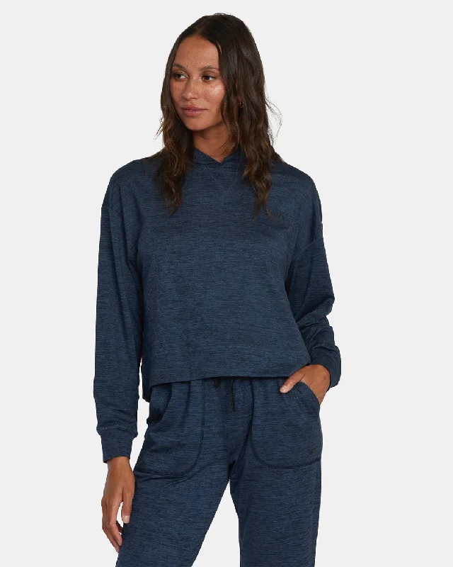 C-Able Cropped Workout Hoodie - Midnight Chic Urban Fashion Look