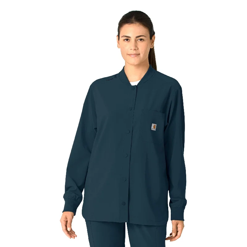 Carhartt Force Cross-Flex Women's Shirt Jacket - Navy Clearance Event