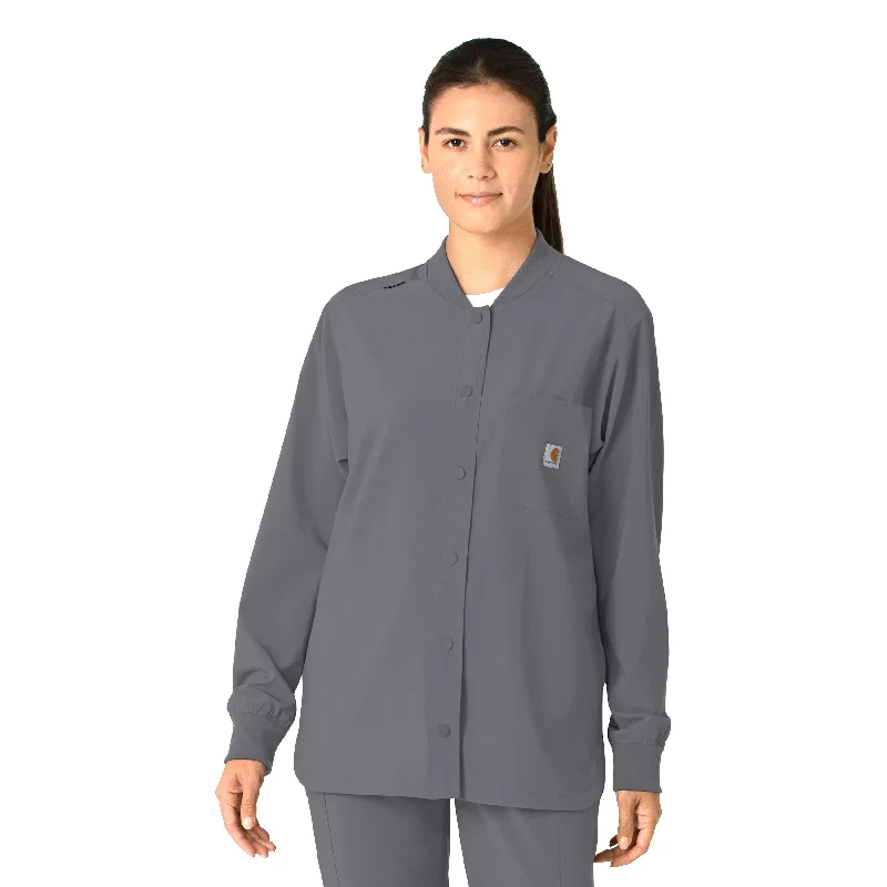 Carhartt Force Cross-Flex Women's Shirt Jacket - Pewter Limited Edition