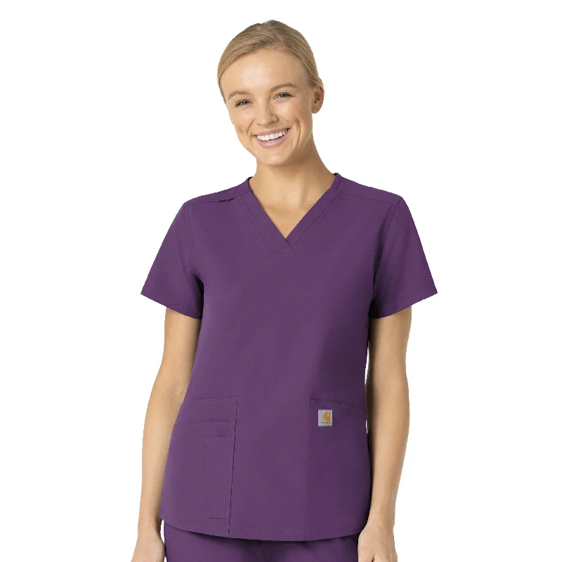 Carhartt Force Essentials Women's V-Neck Scrub Top - Eggplant Hot Picks