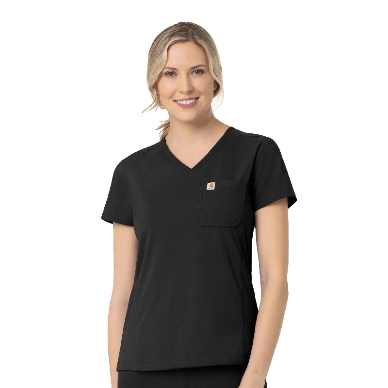 Carhartt Rugged Flex Peak Women's Tuck-In Scrub Top - Black Massive Savings