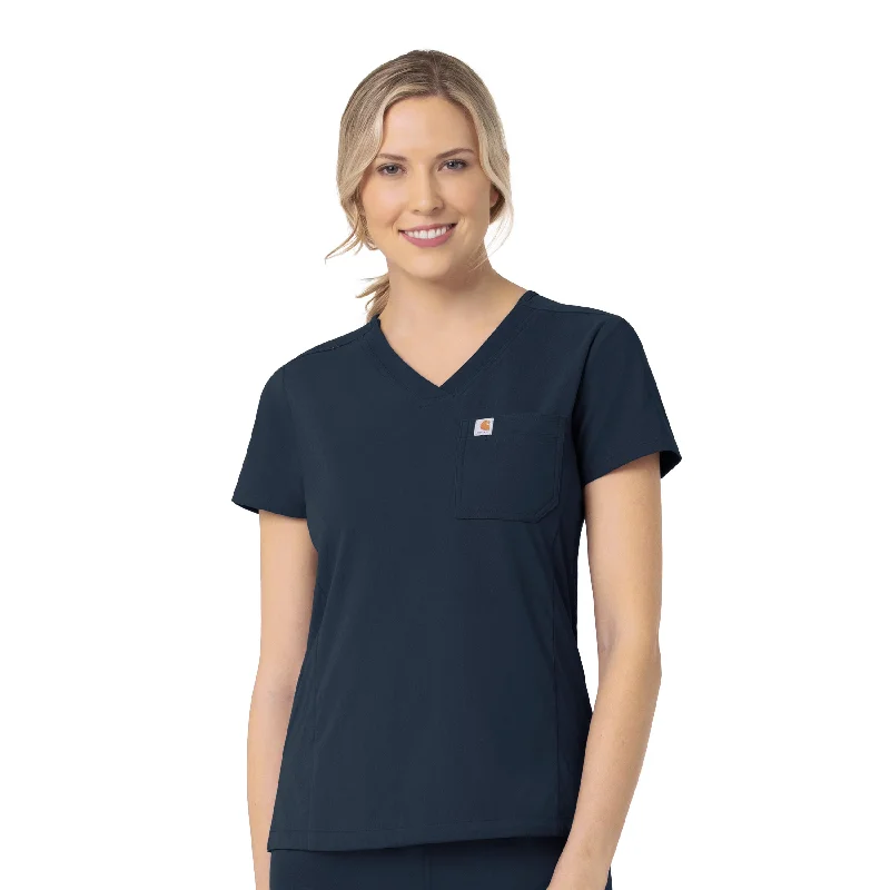 Carhartt Rugged Flex Peak Women's Tuck-In Scrub Top - Navy Seasonal Trends