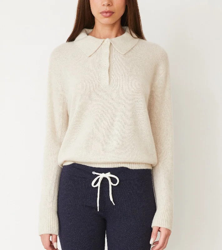 Monrow Cashmere Polo Sweater Style Redefined