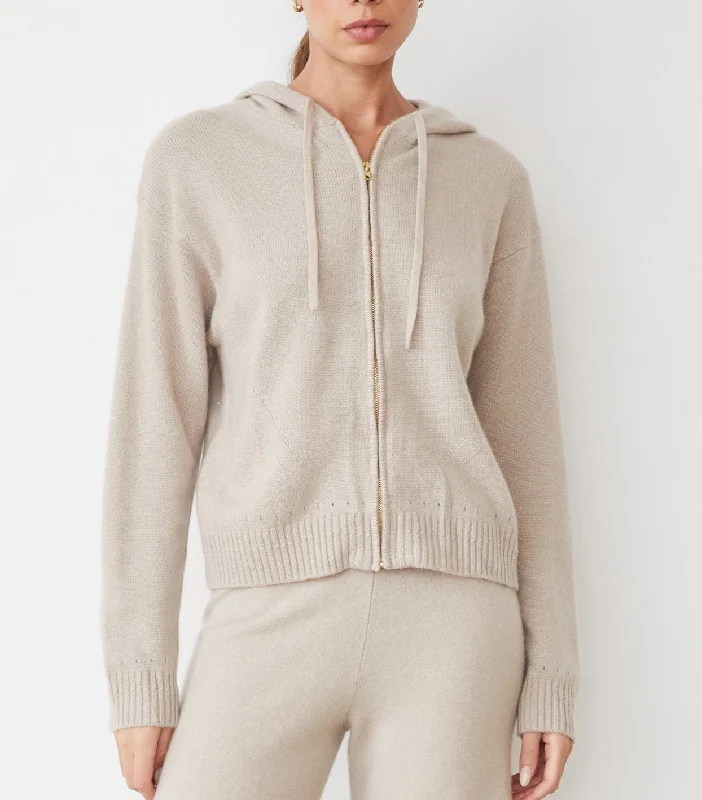 Monrow Cashmere Zip Up Hoody Chic & Cozy Collection