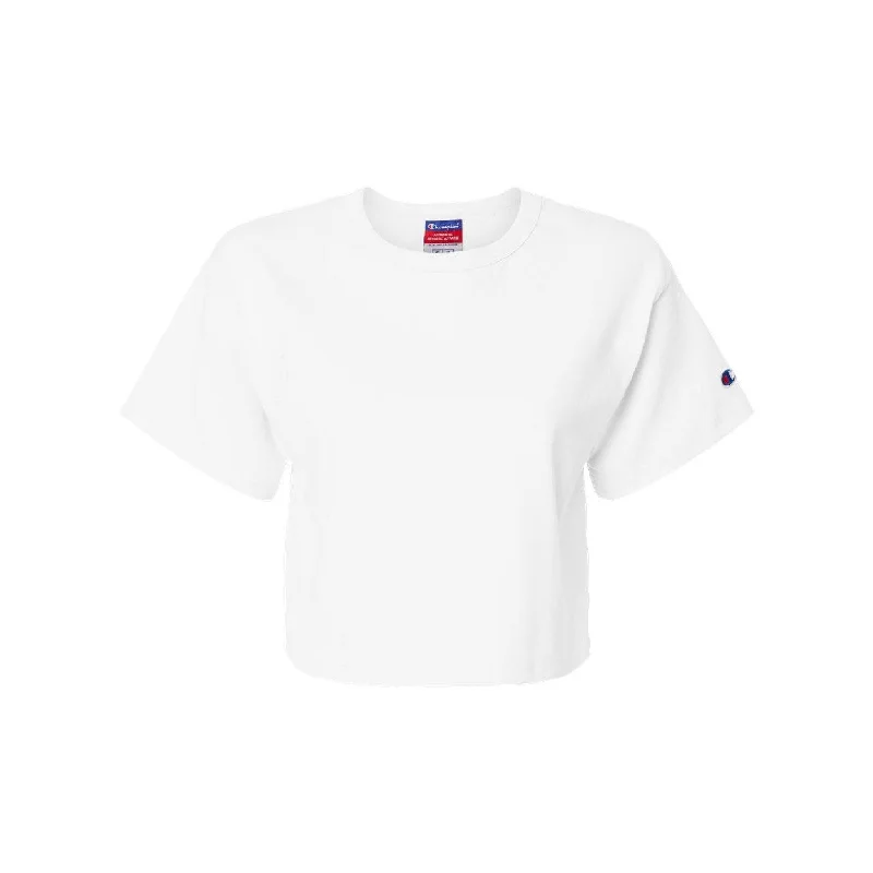 Champion Women's Heritage Jersey Crop T-Shirt Seasonal Style Discounts