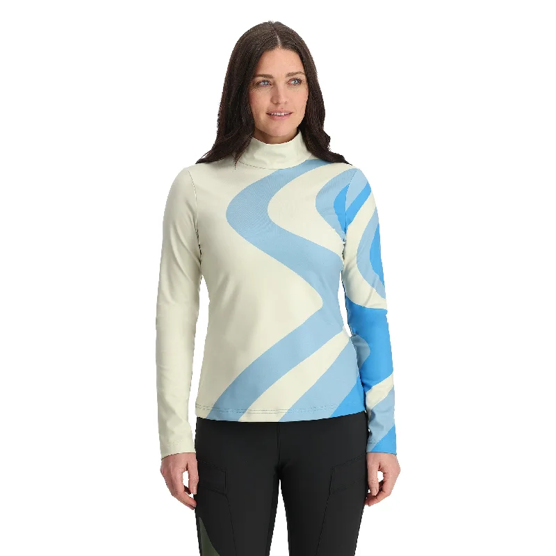 Womens Chute Turtleneck - Vanilla Latte Bold Patterns