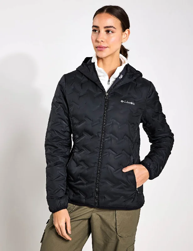 Delta Ridge II Down Hooded Jacket - Black Statement Piece