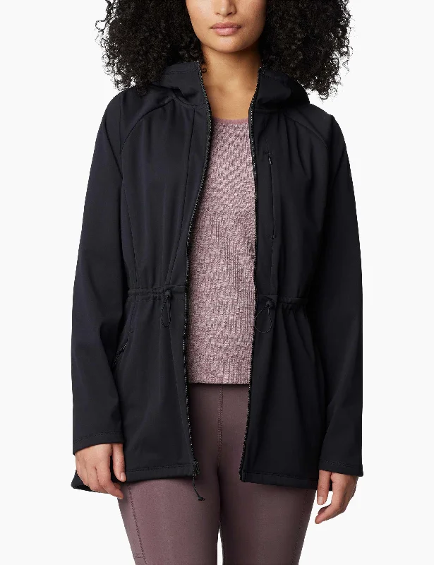 Flora Park II Mid Softshell Jacket - Black Seasonal Sale