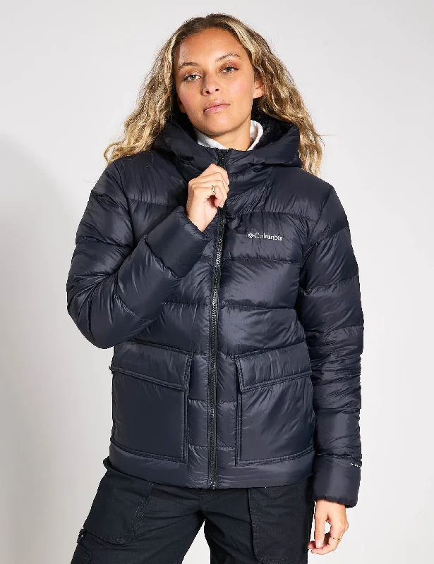 Harmony Falls Hooded Down Jacket - Black Elegant Ensemble