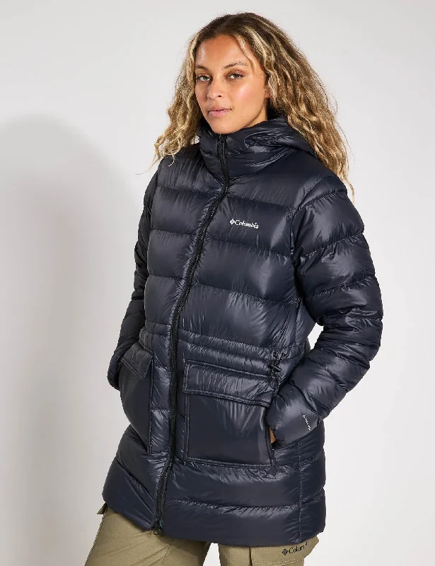 Harmony Falls Hooded Mid Down Jacket - Black Modern Glamour