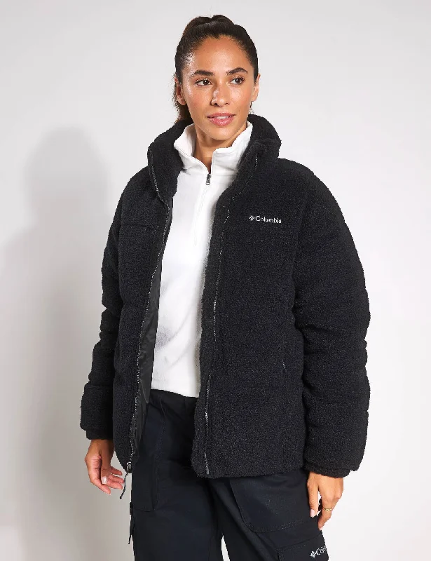 Puffect Sherpa Puffer Jacket - Black Romantic Flair