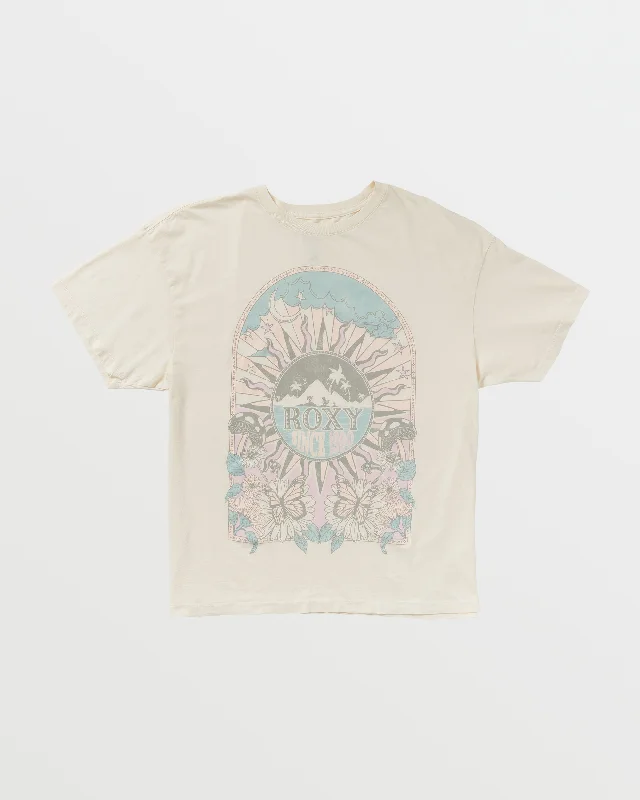 Cosmic Window T-Shirt - Egret Soft Textures