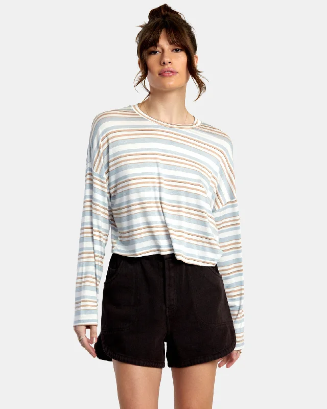 Countdown II Long Sleeve Knit Top - Cloud Quick Grab Deals